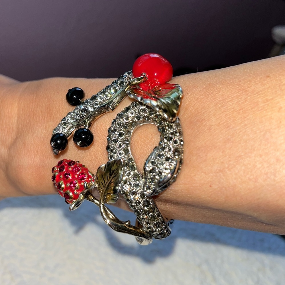 Roberto Cavalli Serpent Cuff Bangle bracelet with Swarovski Crystal